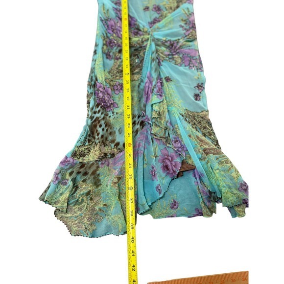 NWT Vintage Alberto Makali Silk Beaded Y2K Fairycore Dress Size 8 Whimsical - Picture 6 of 12